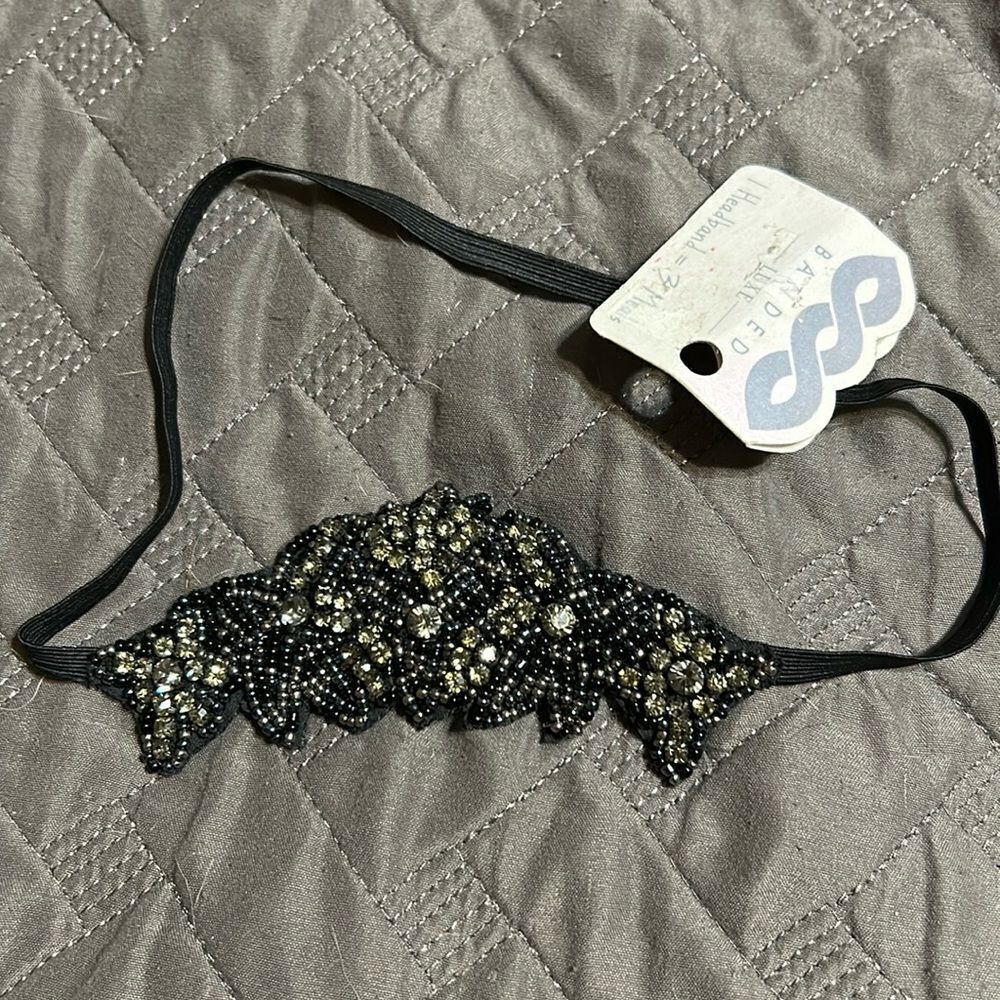 Banded luxe beaded headband